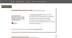 Desktop Screenshot of ferienblockhaus-am-feldberg.de